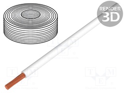 Wire; H07Z-K; stranded; Cu; 2.5mm2; white; FRNC; 450/750V