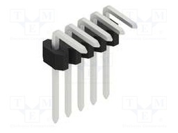 Connector: pin strips; pin header; male; PIN: 5; 1.27mm; THT; 1x5