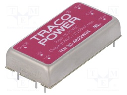 Converter: DC/DC; 30W; Uin: 18÷75V; Uout: 12VDC; Uout2: -12VDC; 2"x1"