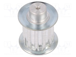 Belt pulley; T5; W: 16mm; whell width: 27mm; Ø: 18.25mm; aluminium