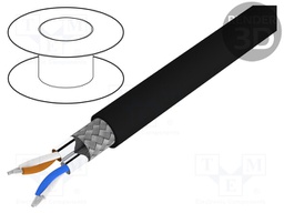 Wire: DMX; Core: stranded; 2x2x0,22mm2; Ø8mm; 110Ω; -25÷70°C