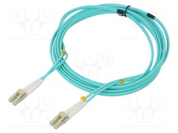 Fiber patch cord; OM4; LC/UPC,both sides; 3m; LSZH; turquoise