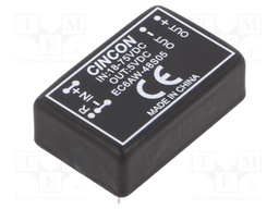 Converter: DC/DC; 8W; Uin: 18÷75V; 5VDC; Iout: 1600mA; 18.4g; 100kHz