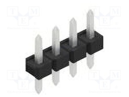 Connector: pin strips; pin header; male; PIN: 4; 2.54mm; THT; 1x4
