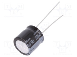 Capacitor: electrolytic; THT; 1000uF; 16VDC; Ø12.5x12.5mm; ±20%