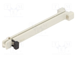 PCB guide; polyamide; grey; L: 90mm; B: 81.5mm; C: 18mm; D: 3mm; E: 2mm