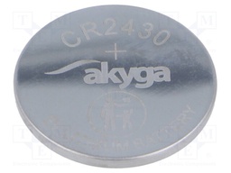 Battery: lithium; 3V; CR2430,coin; 270mAh; non-rechargeable