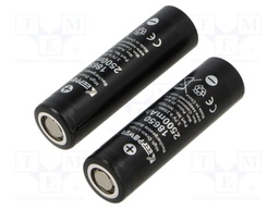 Re-battery: Li-Ion; 18650,MR18650; 3.7V; 2500mAh; Ø18.5x66.5mm