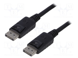 Cable; DisplayPort 1.1; DisplayPort plug,both sides; 3m; black