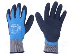 Protective gloves; Size: 10,XL; blue; latex,nylon; Aqua