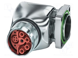 Circular Connector, M23 Hybrid Series, Flange Mount Receptacle, 13 Contacts