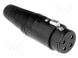 Connector: loudspeaker; plug; female; soldering; for cable; IP40