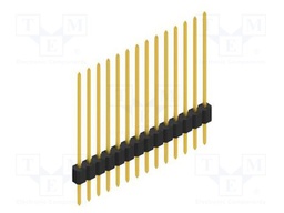 Connector: pin strips; pin header; male; PIN: 14; 1.27mm; THT; 1x14