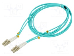 Fiber patch cord; OM4; LC/UPC,both sides; 2m; LSZH; turquoise