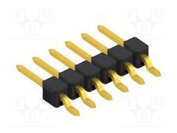 Connector: pin strips; pin header; male; PIN: 6; 2.54mm; SMT; 1x6