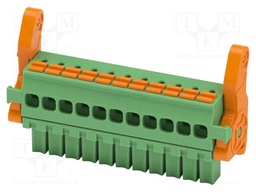 PCB connector, nominal cross section: 1.5 mm2, color: green,