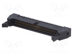 Socket; IDC; male; PIN: 80; straight; with ejector; THT; gold-plated