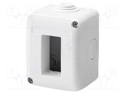 Enclosure: for modular components; IP40; for wall mounting; grey