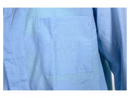 Coat; ESD; L; cotton,polyester,conductive fibers; blue (bright)
