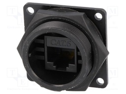 Socket; RJ45; DC; PIN: 8; Cat: 6; Layout: 8p8c; IP67,IP68; IDC