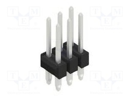 Connector: pin strips; pin header; male; PIN: 6; 2.54mm; THT; 2x3
