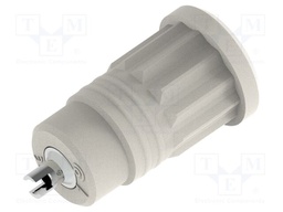 Connector: 4mm banana; socket; 25A; white; nickel plated; soldered