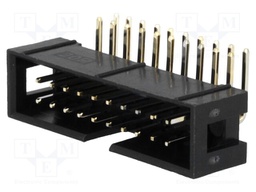 Socket; IDC; male; PIN: 20; angled 90°; THT; gold-plated; 2.54mm
