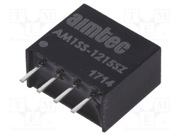 Converter: DC/DC; 1W; Uin: 10.8÷13.2V; 15VDC; Iout: 67mA; SIP4; 1.5g