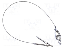 Ground/earth cable; both sides,aligator clip; Len: 0.46m