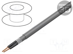 Wire; BiT 500 (ST) CH; 2x0,75mm2; LSZH; grey; 300/500V; CPR: Cca