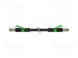Patch cord; RJ45 plug,both sides; 5; stranded; Cu; PUR; black; 2m