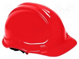 Protective helmet; red; HDPE; -20÷50°C; Size: 53-59