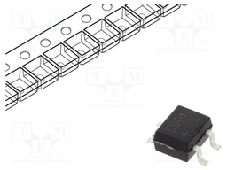 Bridge rectifier: single-phase; 600V; If: 800mA; Ifsm: 35A; MBS; SMT