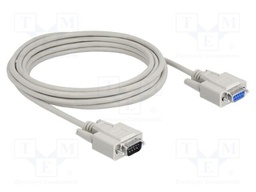 Cable; D-Sub 9pin socket,D-Sub 9pin plug; 5m; beige