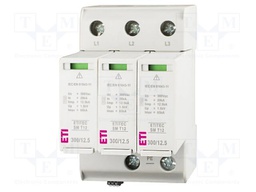 Surge arrester; Type 1+2; Poles: 3; In 8/20us: 65kA; -40÷85°C; IP20