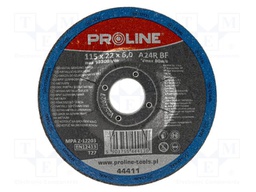Grinding wheel; Ø: 115mm; Øhole: 22mm; Disc thick: 6mm; metal