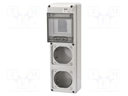 Enclosure: for modular components; IP65; wall mount; grey