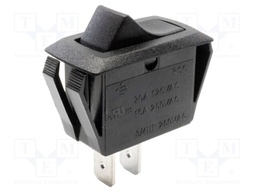 ROCKER; SPST; OFF-ON; 20A/125VAC; black; none; RSC; Body: black