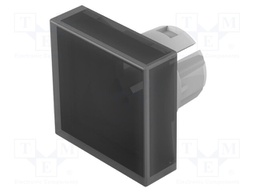Actuator lens; 16mm; 51; black,smoky; plastic; 15.3x15.3mm