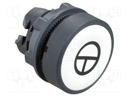 Switch: push-button; Stabl.pos: 1; 22mm; white; Illumin: none; IP66