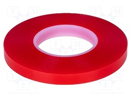 Tape: fixing; W: 25mm; L: 50m; Thk: 0.205mm; acrylic; transparent