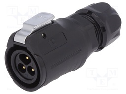 Plug; Connector: circular; size 16; 02; male; PIN: 3; with latch