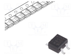 Single-phase bridge rectifier; Urmax: 200V; If: 0.8A; Ifsm: 35A