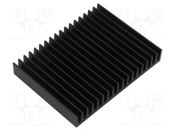 Heatsink: extruded; grilled; black; L: 75mm; W: 100mm; H: 15mm