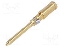 Contact; male; 1.5mm2; 16AWG; gold-plated; crimped; bulk; for cable