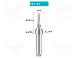 Tip; hoof; 2mm; for soldering station; BK3500
