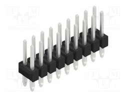 Connector: pin strips; pin header; male; PIN: 18; 2.54mm; THT; 2x9