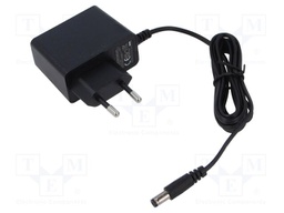 Power supply: switching; mains,plug-in; 9VDC; 1A; 9W; Out: 5,5/2,1