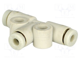 Tee fitting; plug-in; -1÷10bar; Mat: polypropylene; T type branch