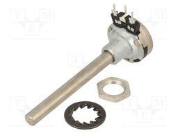 Potentiometer: shaft; single turn; 2.5kΩ; 200mW; THT; 6mm; metal